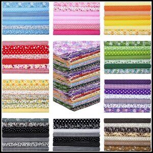 Cotton Fabric Squares Quilting Patchwork DIY Craft Supplies Sewing Materials
